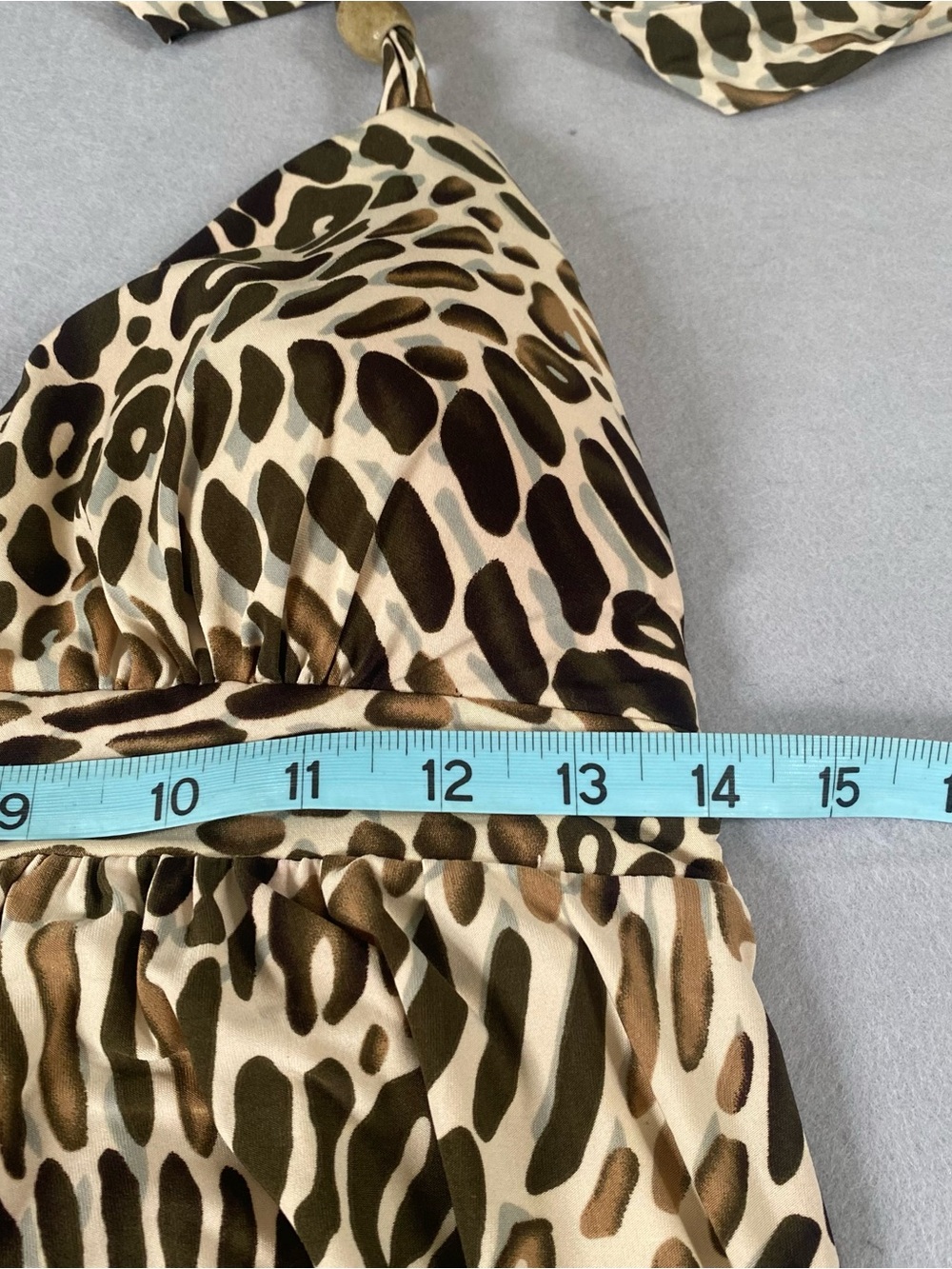 Alyn Paige Leopard Print Halter Maxi Dress Boho Safari Glam Size Small - Picture 10 of 12